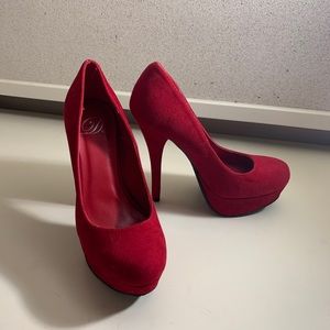Delicious Red Suede Stiletto Heels🔥